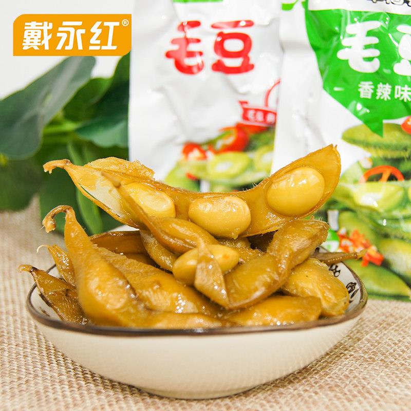 速发现货戴永红零食章鸭香辣毛豆散称250g散装独立小包湖南休闲零