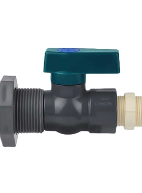 3/4英寸雨桶分流器水桶PVC绿色柄内外牙球阀带内接水龙头水箱花园
