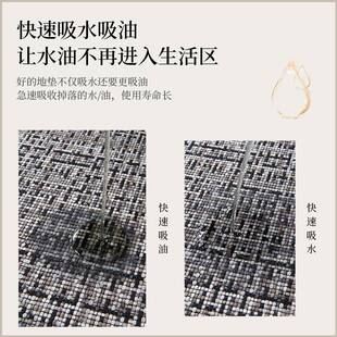 厨房防水防油地垫家用长条耐脏防滑脚垫吸水吸油垫子可擦免洗毯子