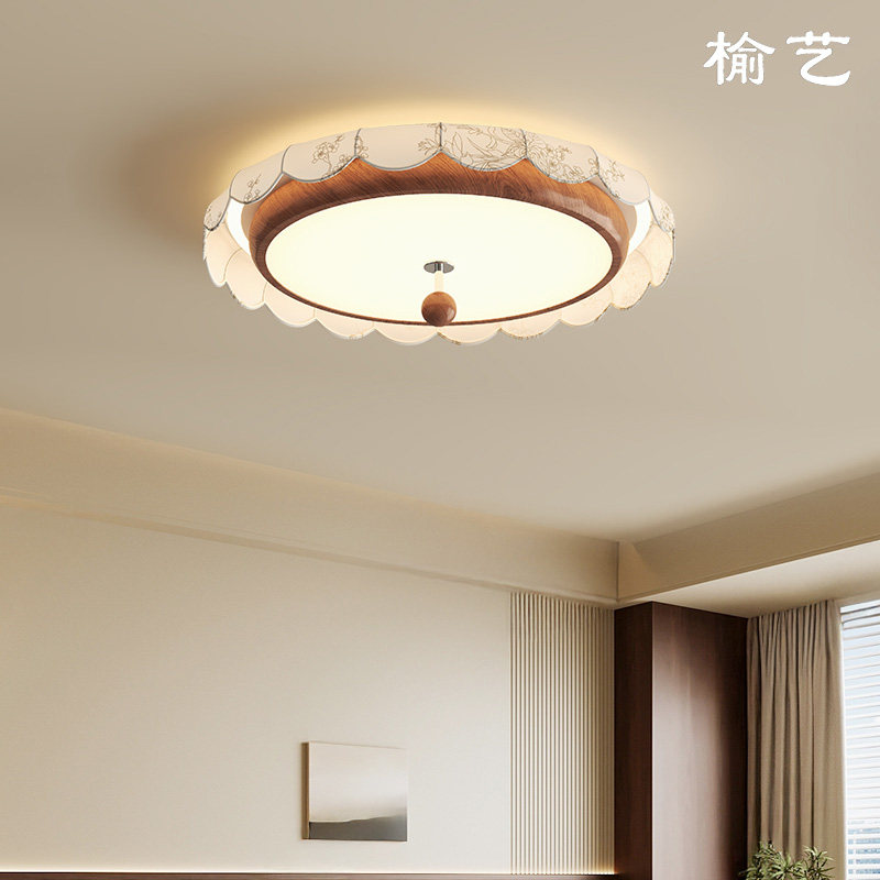 榆艺中古卧室新中式宋代美学中古风布艺印花环绕发光儿童房吸顶灯,家装灯饰光源,餐厅/卧室/书房吸顶灯,淘宝优惠券,粉丝福利购,淘宝优惠卷