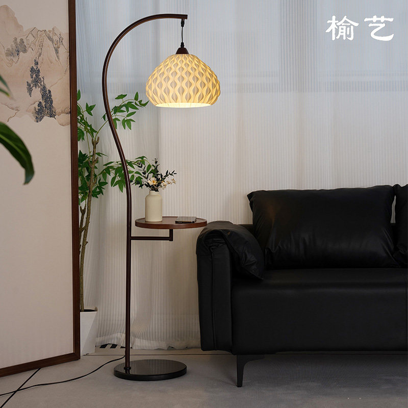 榆艺落地灯轻奢客厅沙发旁置物一体卧室书房智能无线充装饰氛围灯,家装灯饰光源,落地护眼灯,淘宝优惠券,粉丝福利购,淘宝优惠卷