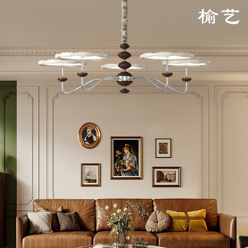 榆艺中古吊灯全光谱护眼客厅灯新款星轨飞碟简约复古大厅卧室主灯,家装灯饰光源,客厅吊灯,淘宝优惠券,粉丝福利购,淘宝优惠卷