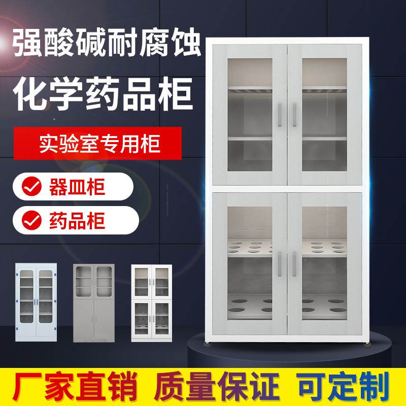 药品柜不锈钢样PP全木试剂柜实验室化器皿柜全钢耐酸碱文件柜