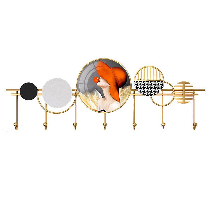 铁艺装饰挂钩进门玄关钥匙玄关挂衣架壁挂墙上创意轻奢入户挂衣钩