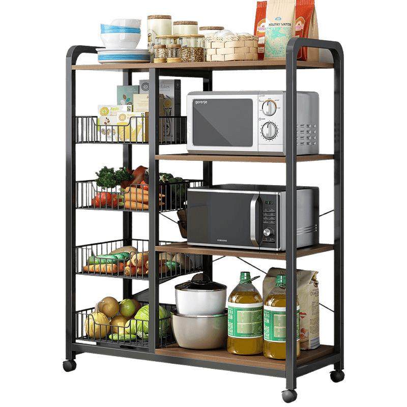 厨房多功能置物架落地多层蔬菜储物架锅具烤箱微波炉菜篮子收路实,厨房/烹饪用具,抹布架/厨房清洁收纳架,淘宝优惠券,粉丝福利购,淘宝优惠卷