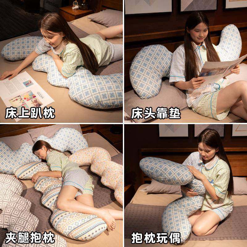 老粗布凉感长条抱枕女生床上侧睡夹腿专用枕头沙发靠枕床头靠垫夏,居家布艺,抱枕被,淘宝优惠券,粉丝福利购,淘宝优惠卷