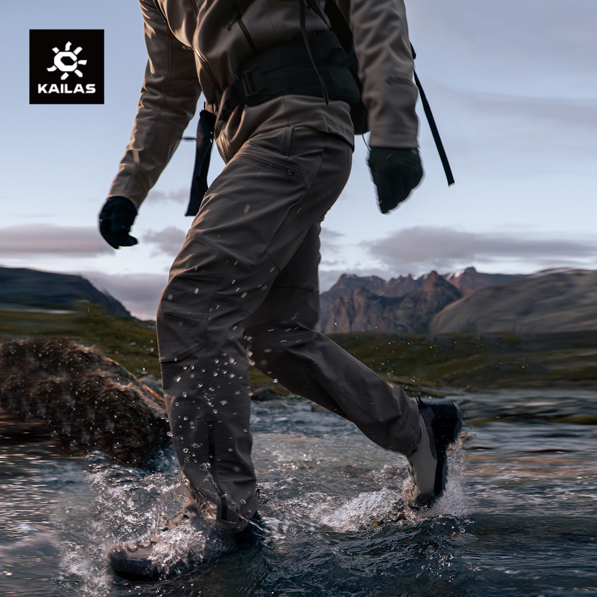 KAILAS凯乐石T10-PRO软壳裤CORDURA耐磨防风户外运动登山徒步男款