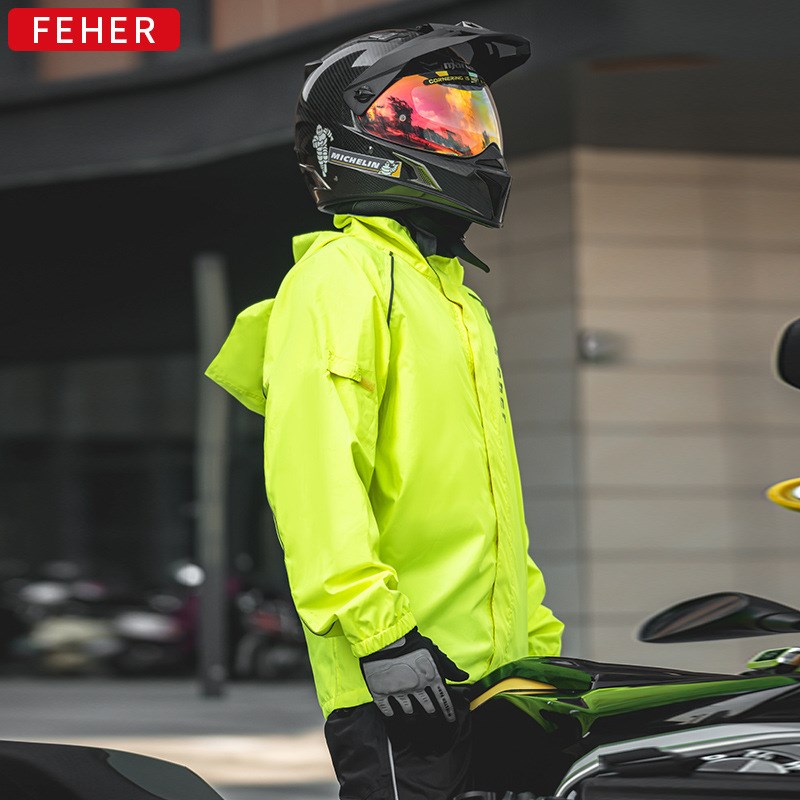 FEHER摩托车骑行雨衣四季可穿夏季防暴雨分体雨披摩托雨衣套装