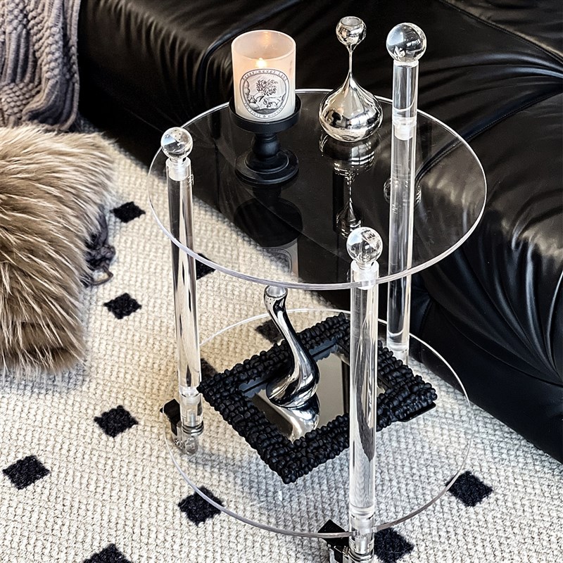 优选高级感小边几可移动沙发茶几卧室床头小推车客厅角几小圆桌亚