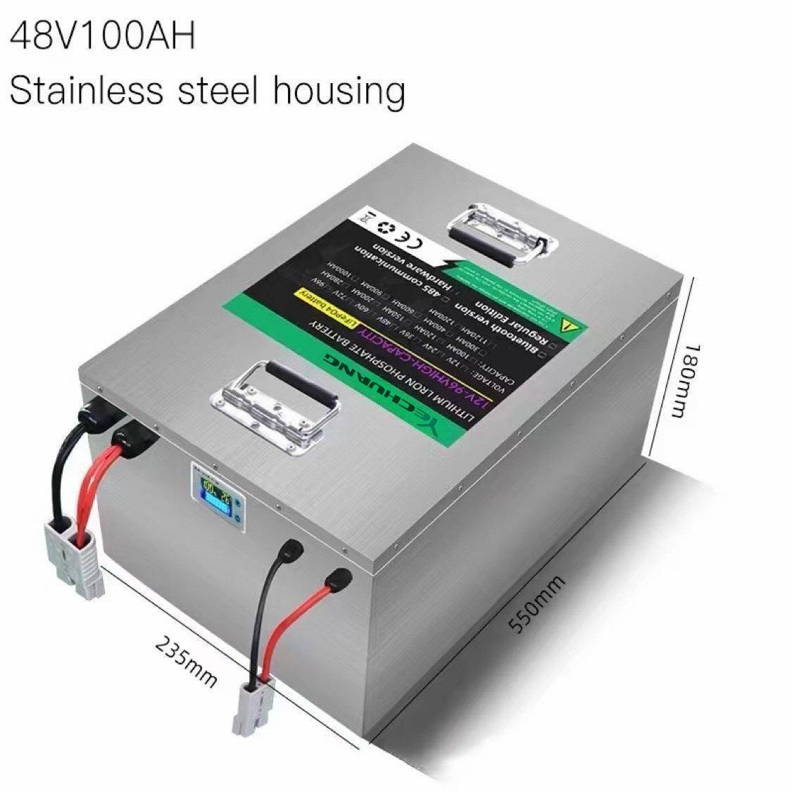 48V100Ah太阳能光伏储能房车叉车高尔夫球车动力磷酸铁锂电池组