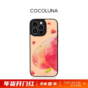 COCOLUNA 原创桃葡语磁吸适用于苹果15Pro/16Pro/16ProMax 情侣闺蜜款手机壳夏日水果设计小清新