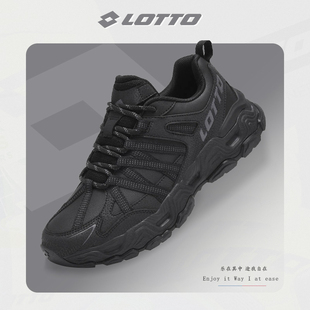 LOTTO乐途男鞋皮面加绒运动鞋2025秋冬季新款休闲户外徒步登山鞋
