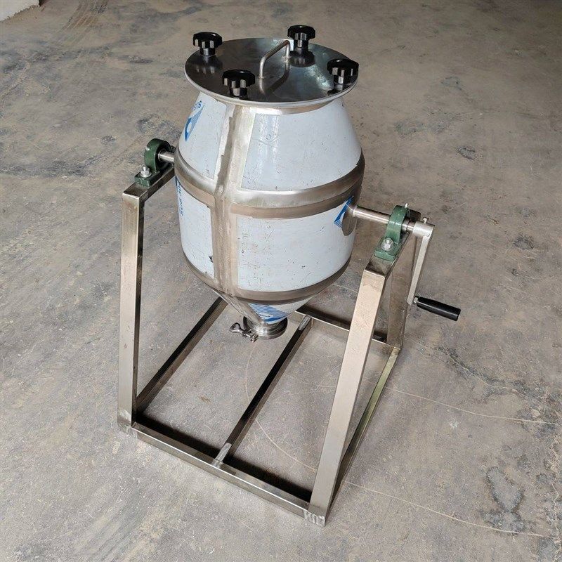优选304不锈钢混合机鼓式小型中药粉末干粉饲料颗粒食品手摇式搅,五金/工具,其他机械五金,淘宝优惠券,粉丝福利购,淘宝优惠卷