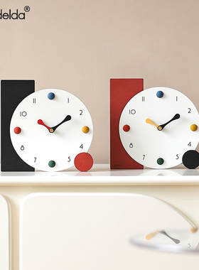 优选书房卧室ins桌面摆件家居饰品座钟电视柜装饰品台钟入户玄关