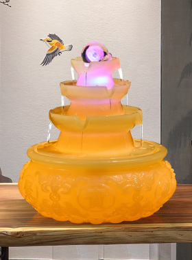 八方来财风水轮流水喷泉摆件循环水办公室客厅桌面招财风水球装饰