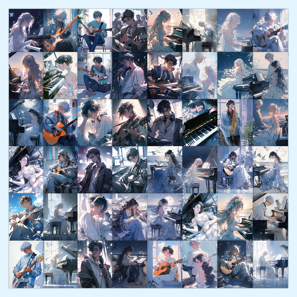 60张音乐系人物贴纸手账摇滚高清动漫周边装饰水杯手机壳贴画,文具电教/文化用品/商务用品,贴纸/立体贴纸,淘宝优惠券,粉丝福利购,淘宝优惠卷