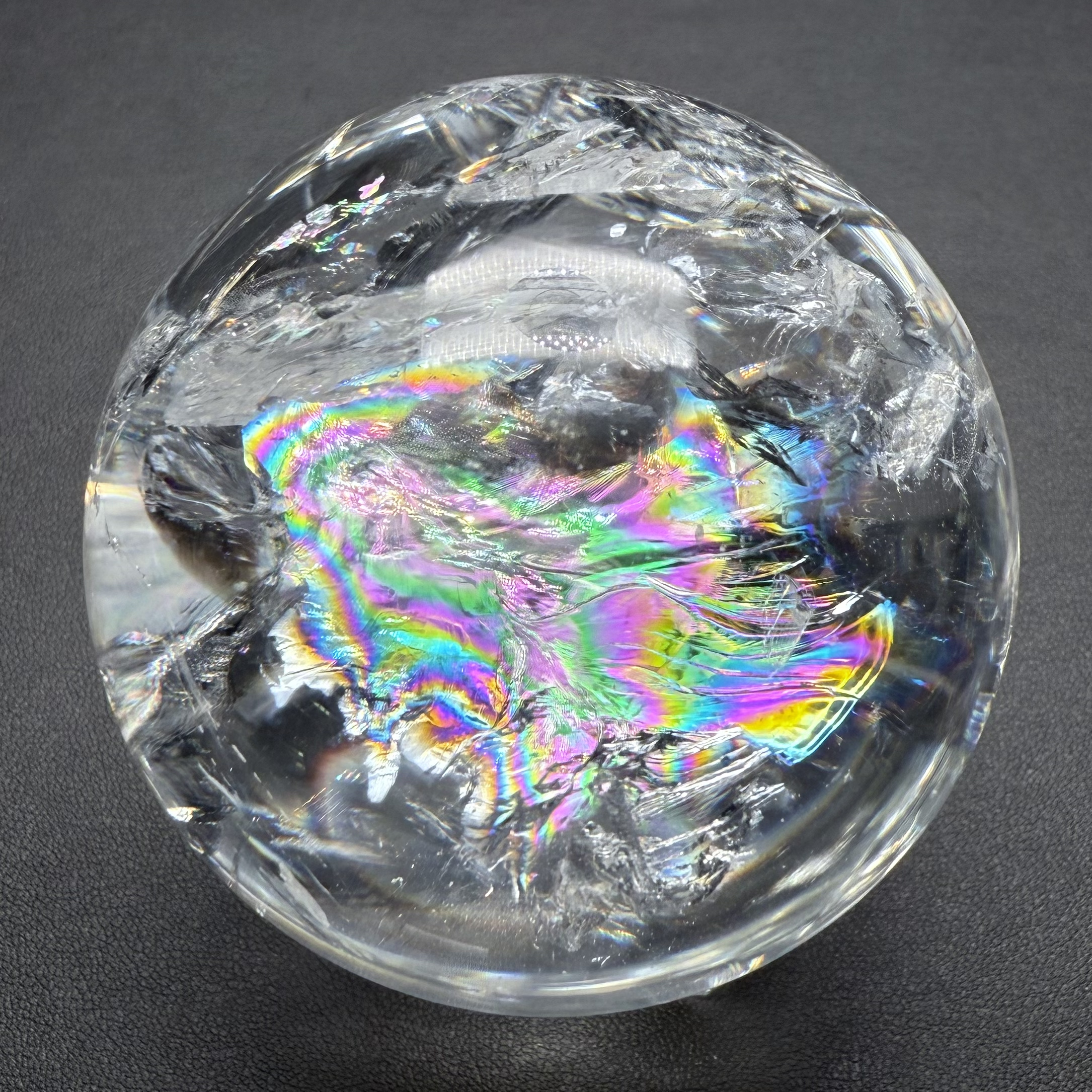 大爆彩纯天然白水晶球摆件阿塞拜疆喜马拉雅山真原矿石打磨