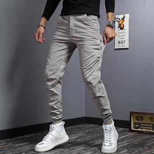 修身 束脚裤 潮流百搭青年春秋潮牌工装 春季 运动长裤 男韩版 裤 休闲裤