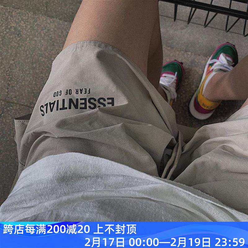 FOG CRAZY ESSENTIALS小众美式潮牌男款夏季宽松反光篮球休闲短裤