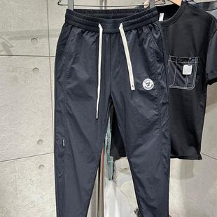 速干小脚裤 新品 明线贴标运动裤 青年百搭休闲裤 男 男士 潮九分裤 春季