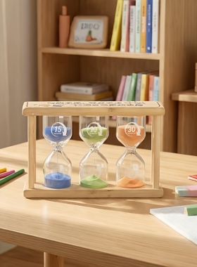 创意沙漏计时器原木防摔3/5/10/20/30分钟儿童礼物定制刻字摆件