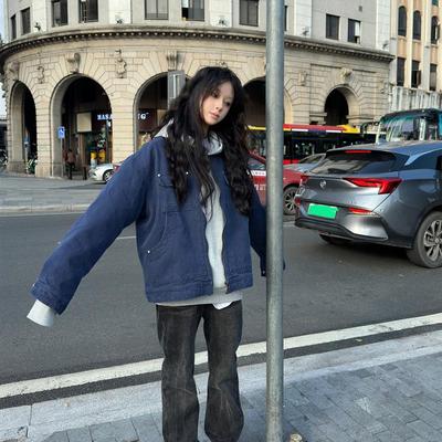 AHCN志存高远美式水洗底特律工装夹克复古重磅帆布外套男秋冬棉服