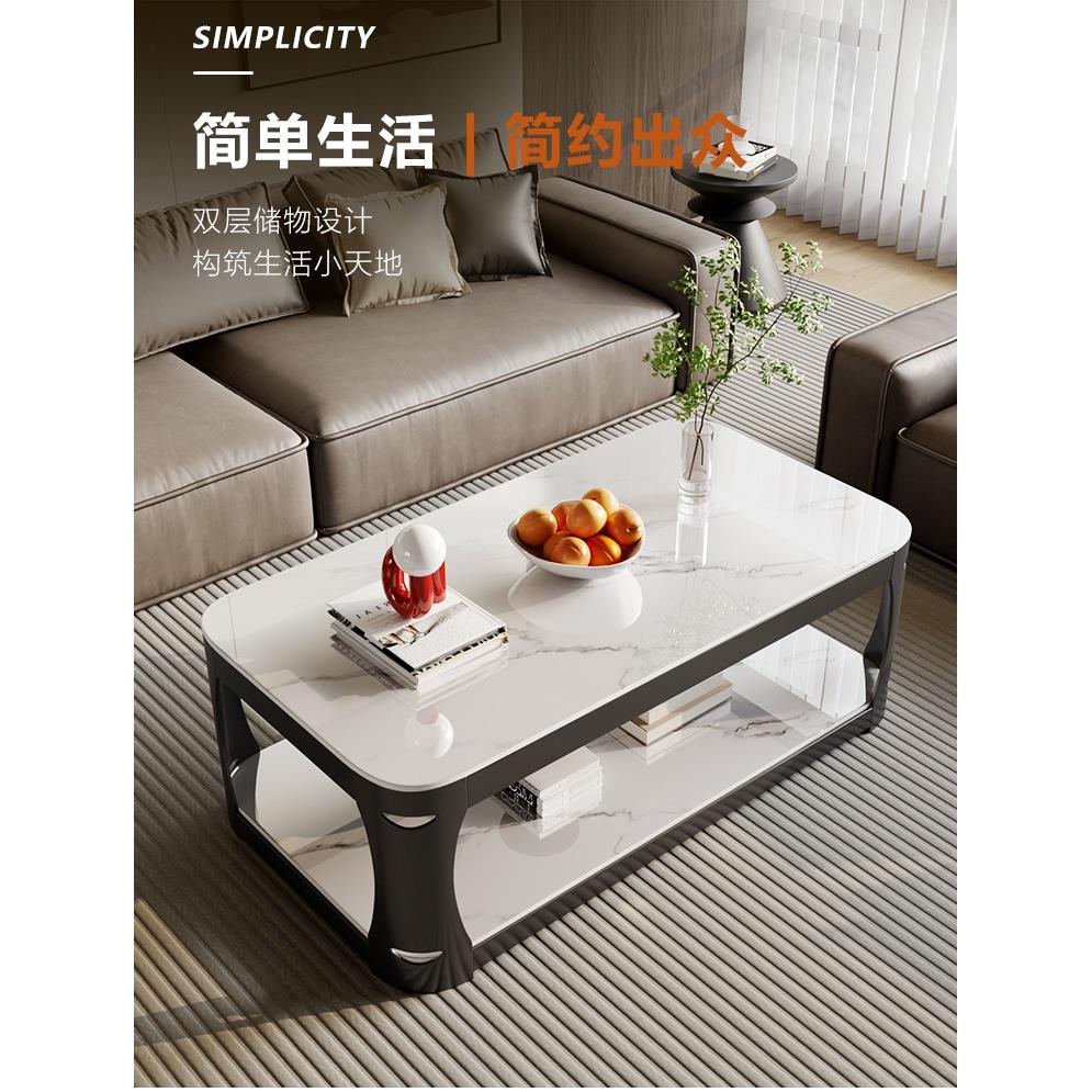 茶几2025新款爆款家用客厅钢化玻璃经典喝茶桌小户型仿大理石桌子