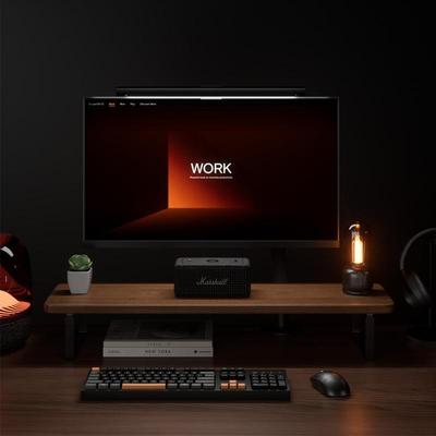 显示器增高架实木置物架办公室工位桌面收纳架笔记本台式电脑支架