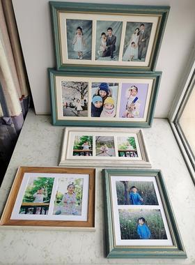 ins创意三相框567英寸一体相框套儿童和婴儿多重组合婚纱洗照片