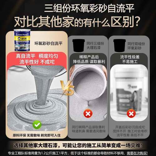 生产环氧彩砂地坪漆自流平漆水泥地一次性车间批刮成型抗磨高强度