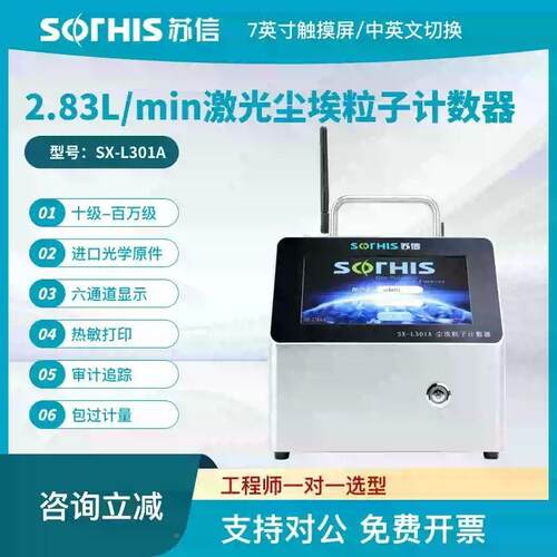 激光尘埃粒子计数器.832.L/283L/10L粒子0计数器 洁净检测仪