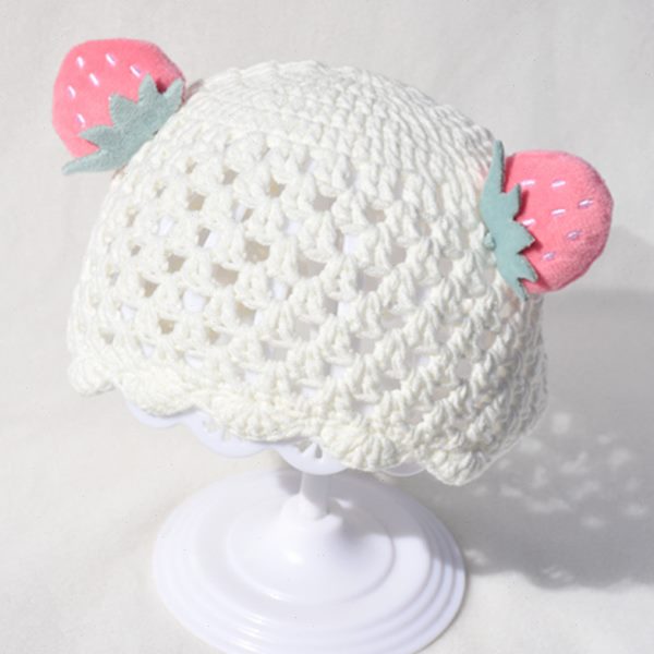 03个月胎帽新款春秋超-帽公主新生儿萌婴儿帽子可爱夏门草莓护卤