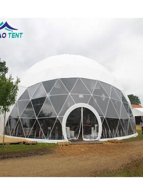 V户外广告活动圆篷形374帐篷 出白色透明彩色PC户外球形房售