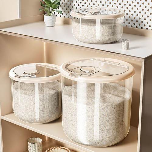 新款米桶家用防虫防潮密封装食品级储米箱米缸大米面粉豆子收纳桶