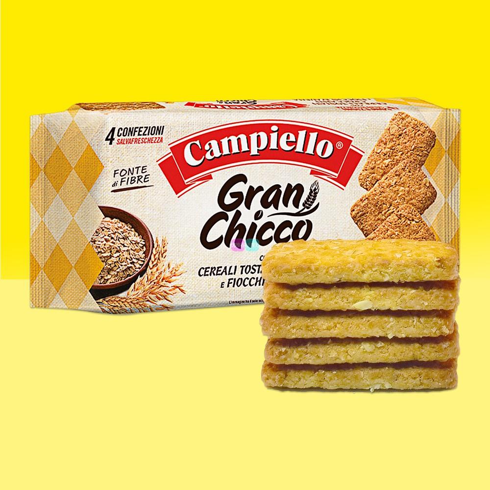 意大利原装进口零食卡佩罗脆燕麦片粗粮饼干早餐饱腹代餐袋装410g