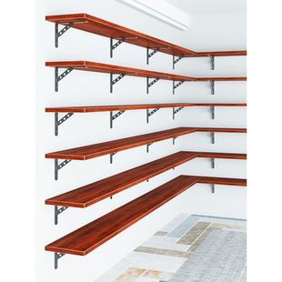 墙上置物架木板一字搁板书架墙面挂式墙壁展示架固定托架上墙层板