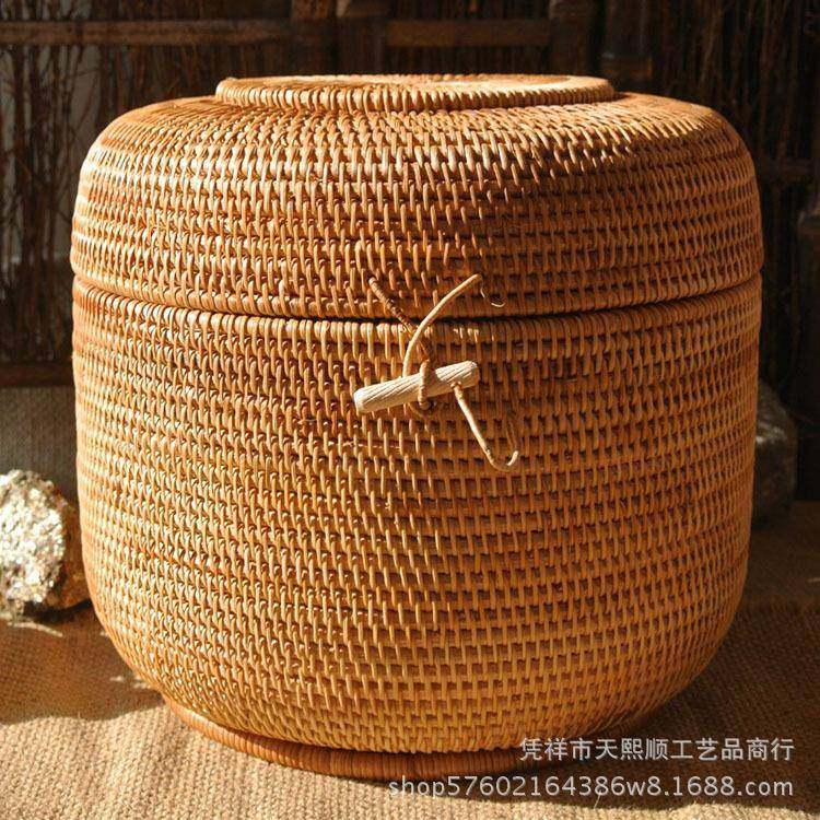 高端茶叶礼盒藤编茶叶盒收纳盒藤编茶叶罐藤编普洱茶盒,餐饮具,茶叶罐,淘宝优惠券,粉丝福利购,淘宝优惠卷
