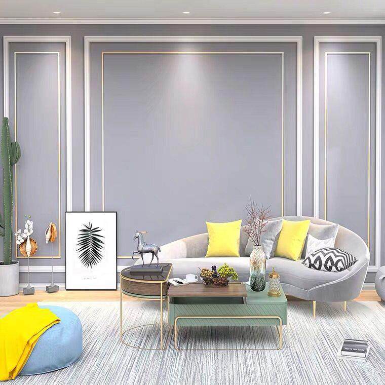 实木装饰线条欧式客厅电视背景墙边框造型木线条白色压边条石膏线