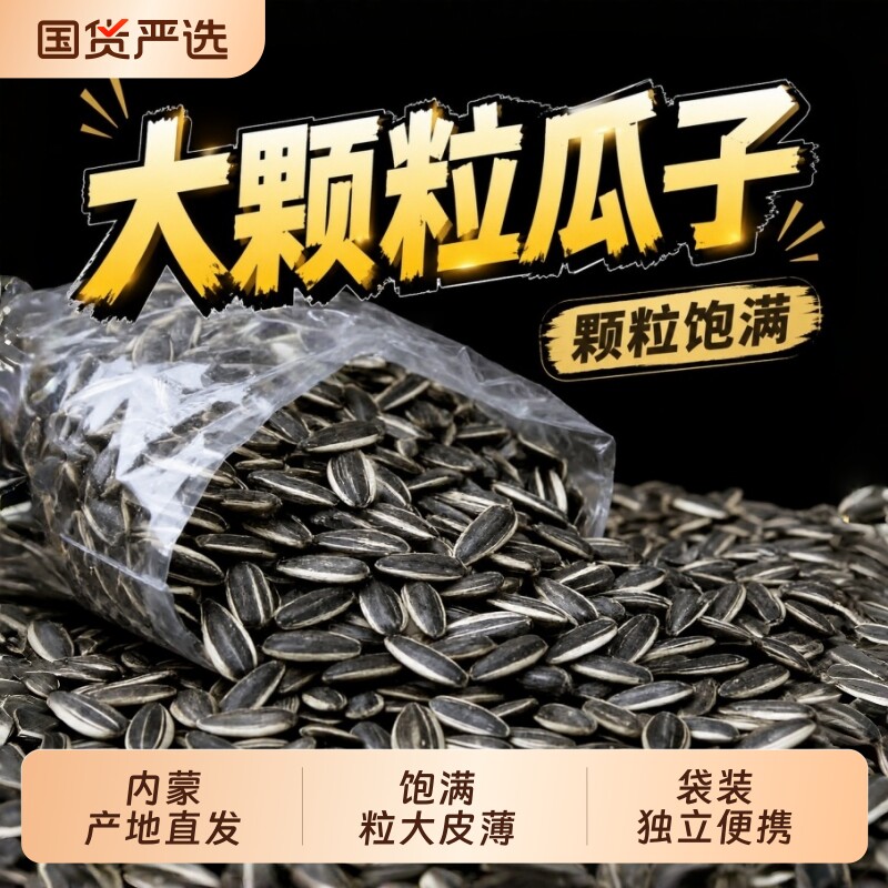 内蒙古原味炒熟葵花籽大颗粒瓜子图片