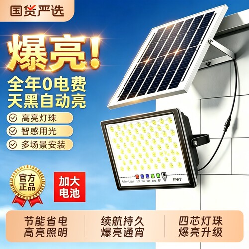 太阳能室外防水感应照明灯