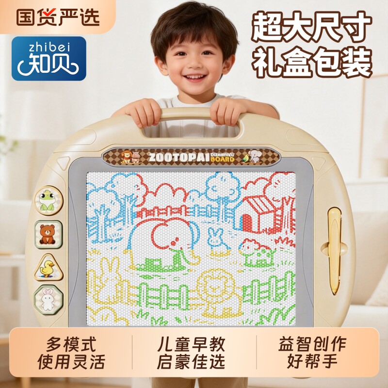儿童磁性画板家用写字板可消除涂鸦可擦宝宝1到3岁画画婴幼儿玩具图片