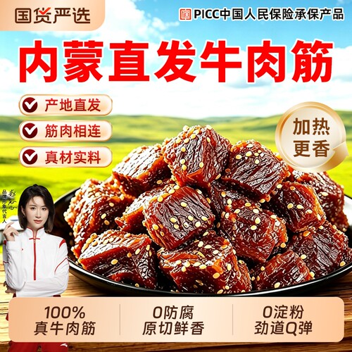 牛肉筋内蒙古直发草原特产牛肉干