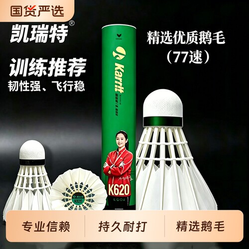 羽毛球鹅毛12支装耐打抗风比赛训练专用室外训练球专业防风优质