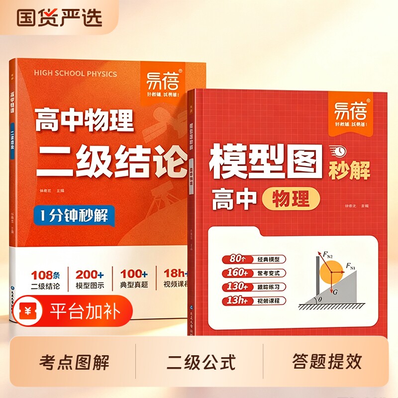 【易蓓】高中物理模型图秒解提分笔记高中物理二级结论1分钟秒解步步高高中物理必修一高中必刷题物理高中物理必修三人教版通用