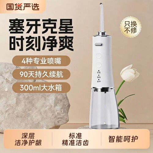 冲牙器电动洗牙器大家用便携式水箱口腔冲洗水牙线可拆卸清洁洁牙