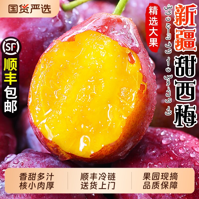 正宗新疆甜西梅顺丰大果当季新鲜水果法兰西脆甜西梅整箱李子包邮