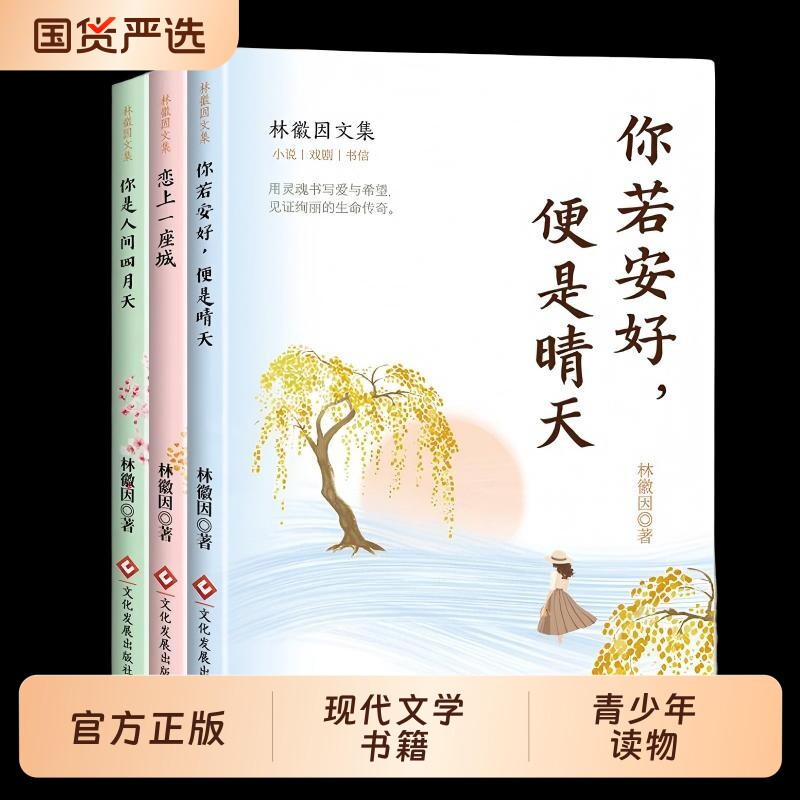 正版林徽因作品全集三册正版你是人间四月天恋上一座城你若安好便是晴