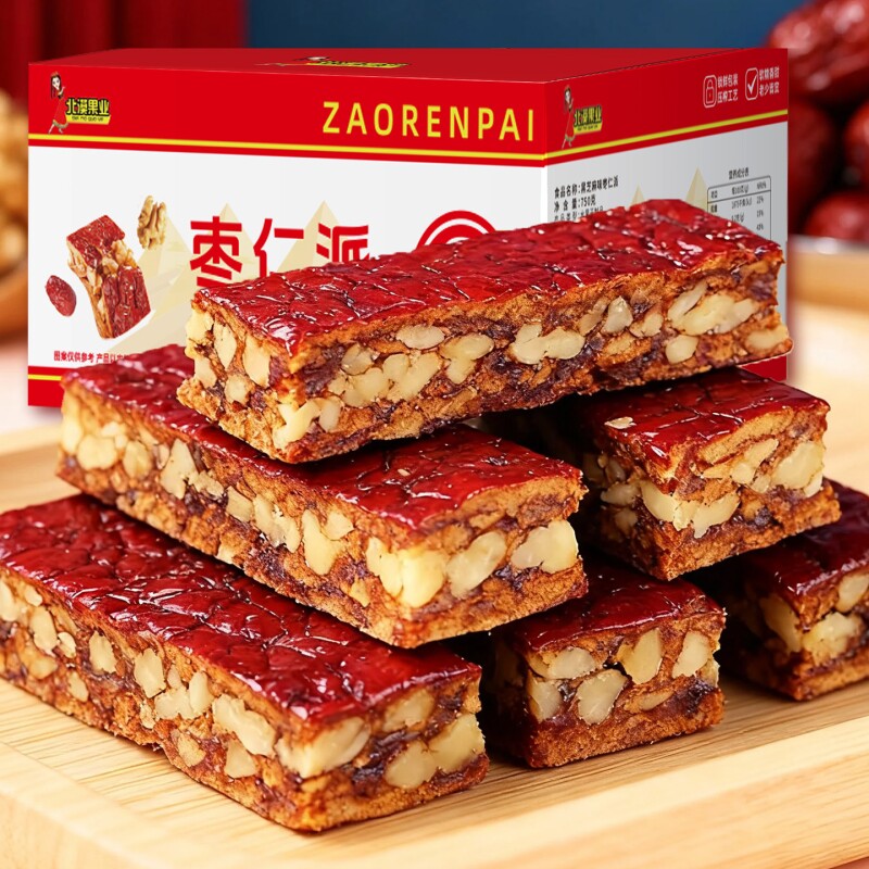 枣仁派新疆特产单独包装大红枣夹心加核桃仁加厚零食芝麻健康厚切