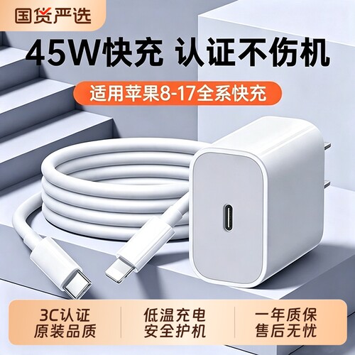 45W充电器适用苹果通用充电插头