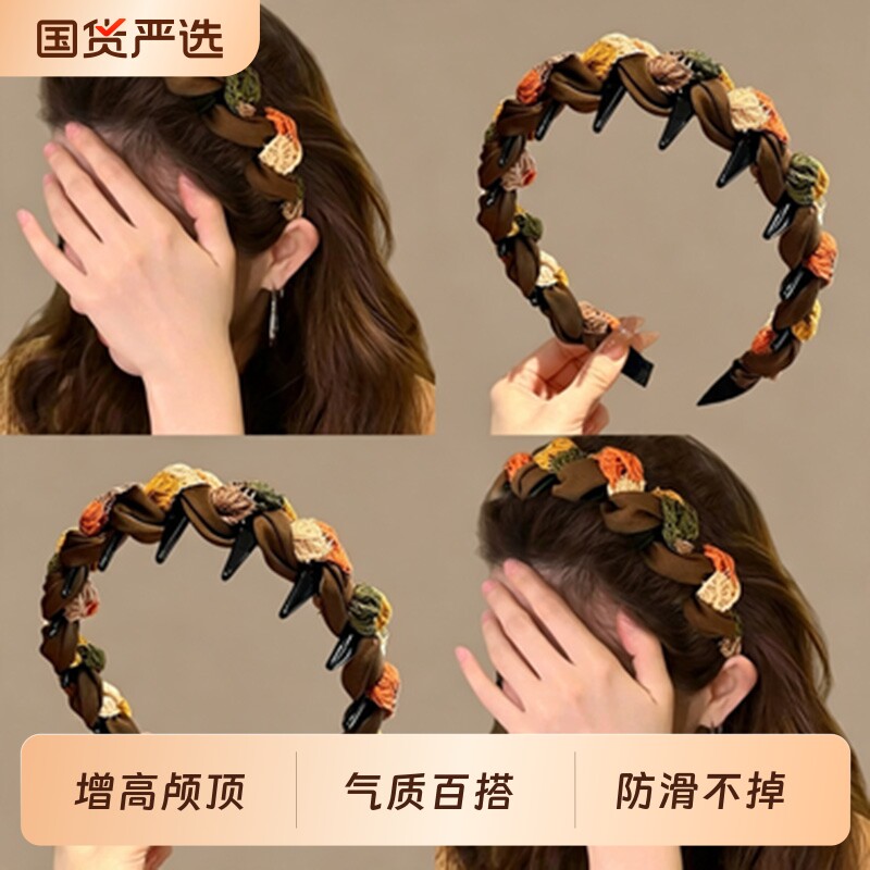 气质百搭高颅顶带齿梳发饰图片